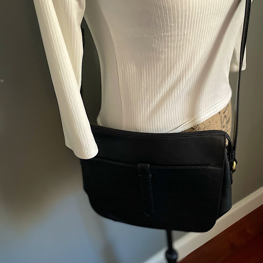 Black Fossil purse leather